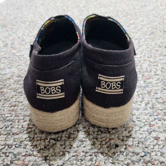 Bobs Skechers Canvas Platforms Espadrilles Shoes Size 9.5 - Picture 4 of 5